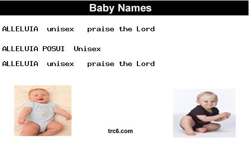 alleluia baby names